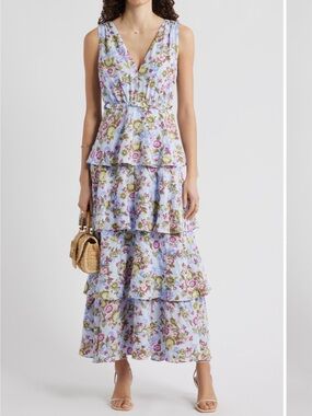 Chelsea28 Floral Tiered Maxi Dress